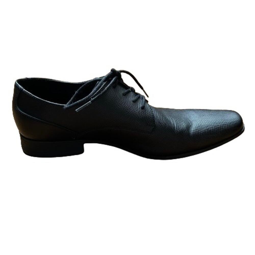GUC Calvin Klein Men's Brodie Weave Emboss Black Oxford Shoe. Size 11.5 M. - Picture 5 of 12